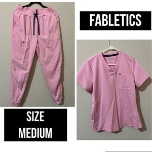 Fabletics Light Pink Scrub Set